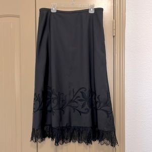 LOFT Black Midi Skirt